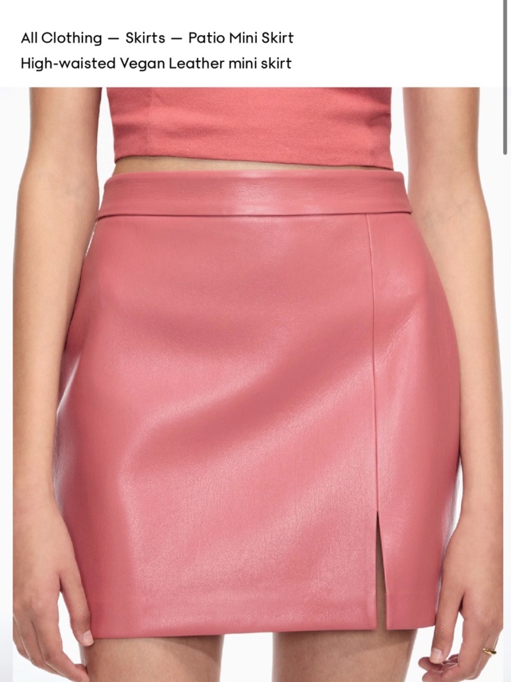 Aritzia Wilfred Patio Mini Skirt — Dusty Rose